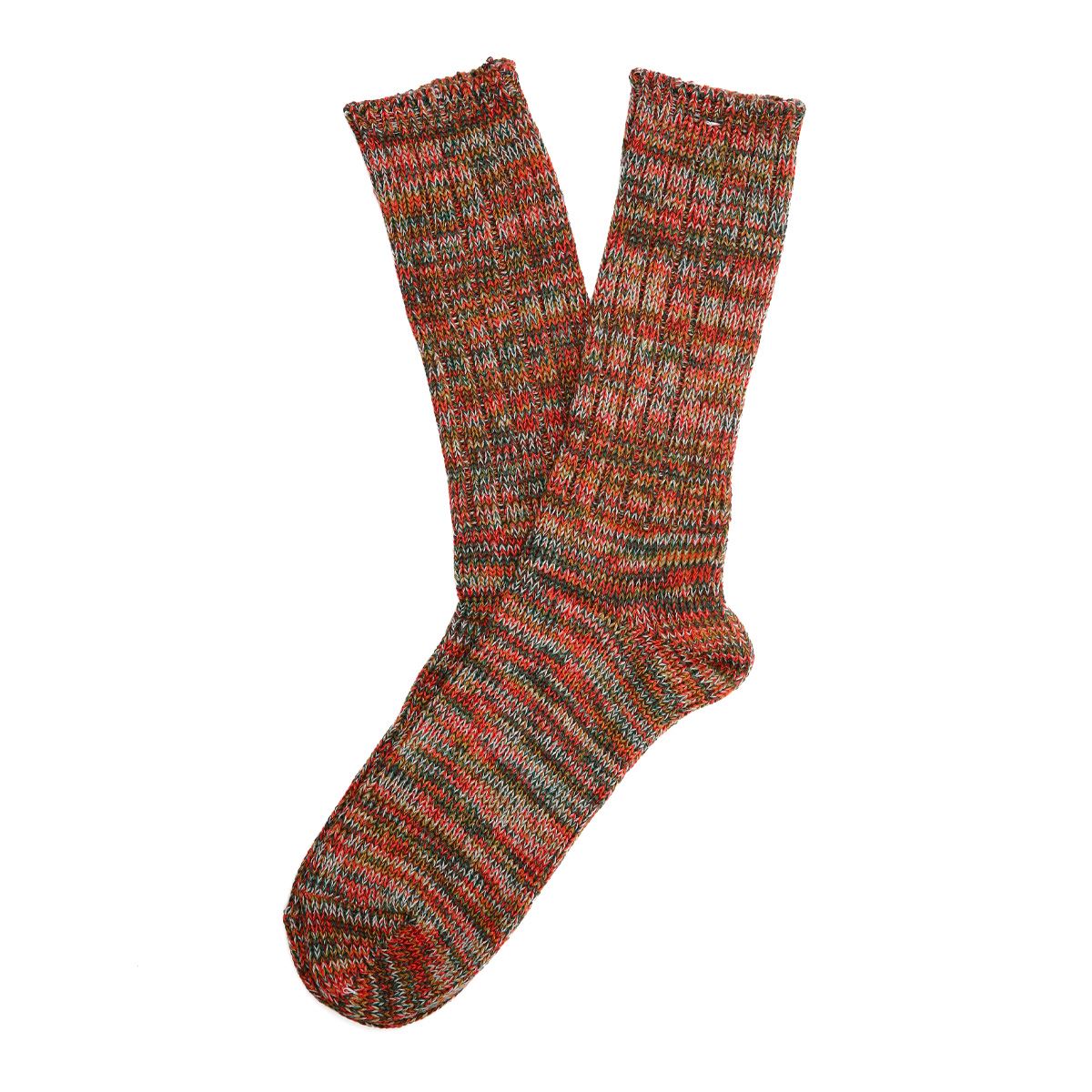 Anonymous Ism 5 Colour Mix Crew Baumwolle Herren Rote Wadenhohe Socken