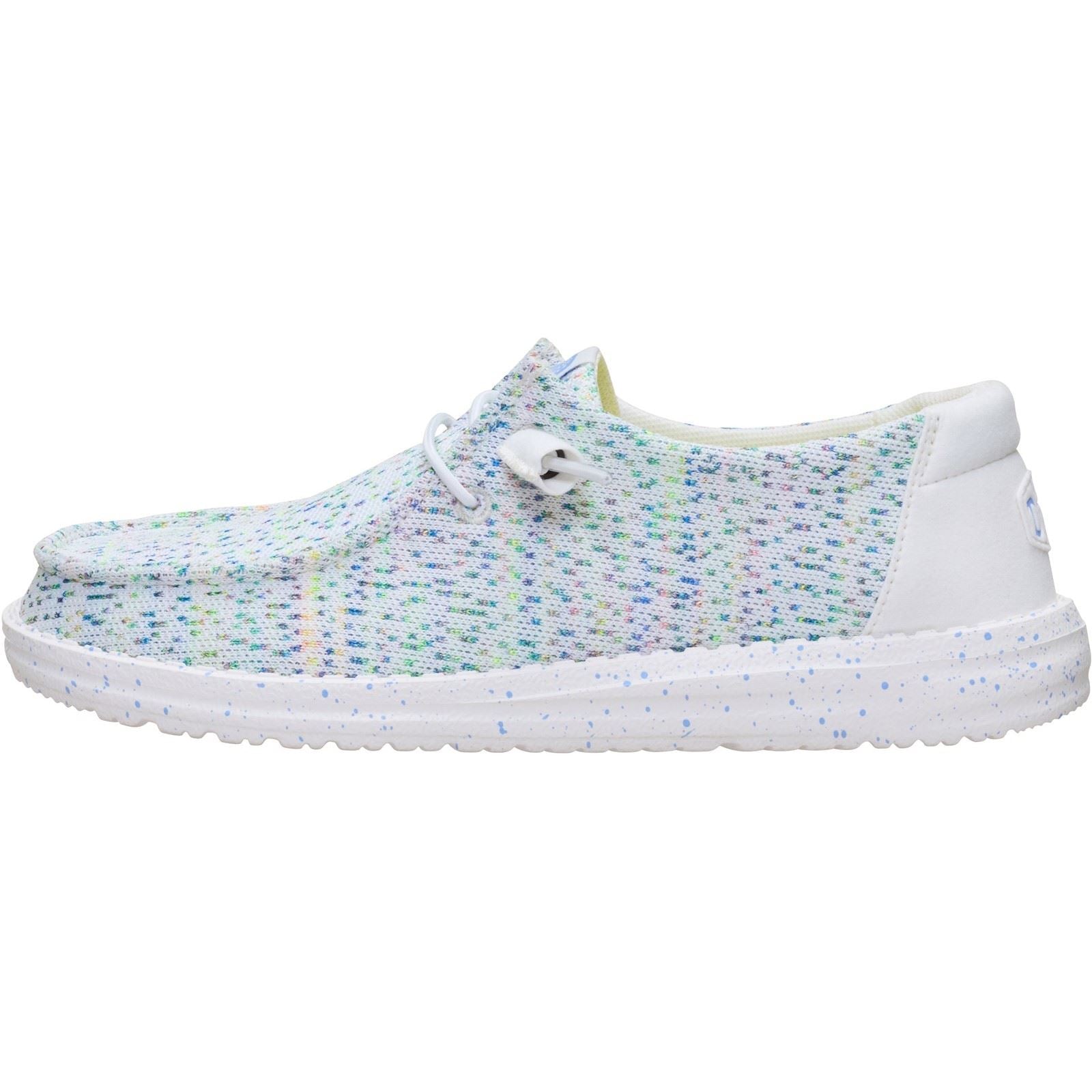 HEYDUDE Wendy Stretch Polyester Damen Weiß/Multi Mokassins