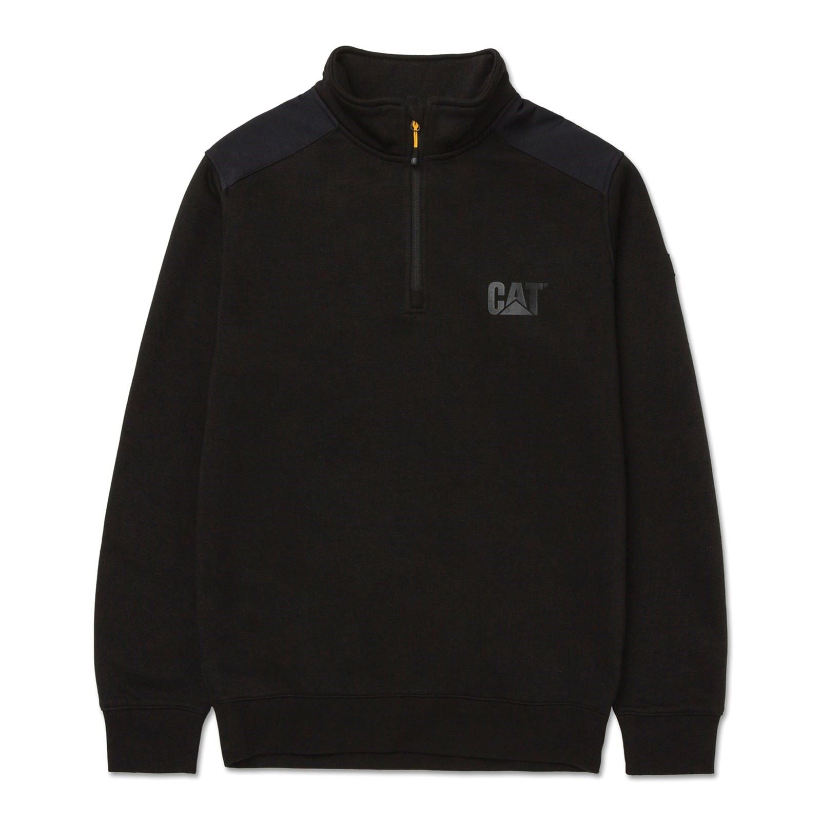 Caterpillar Essential 1/4 Zip Polyester Herren Schwarz Sweatshirt
