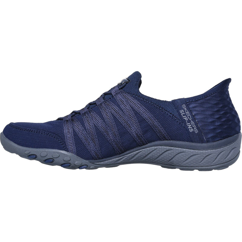 Skechers Breathe-Easy - Roll-With-Me Textile Damen Navy Sneakers