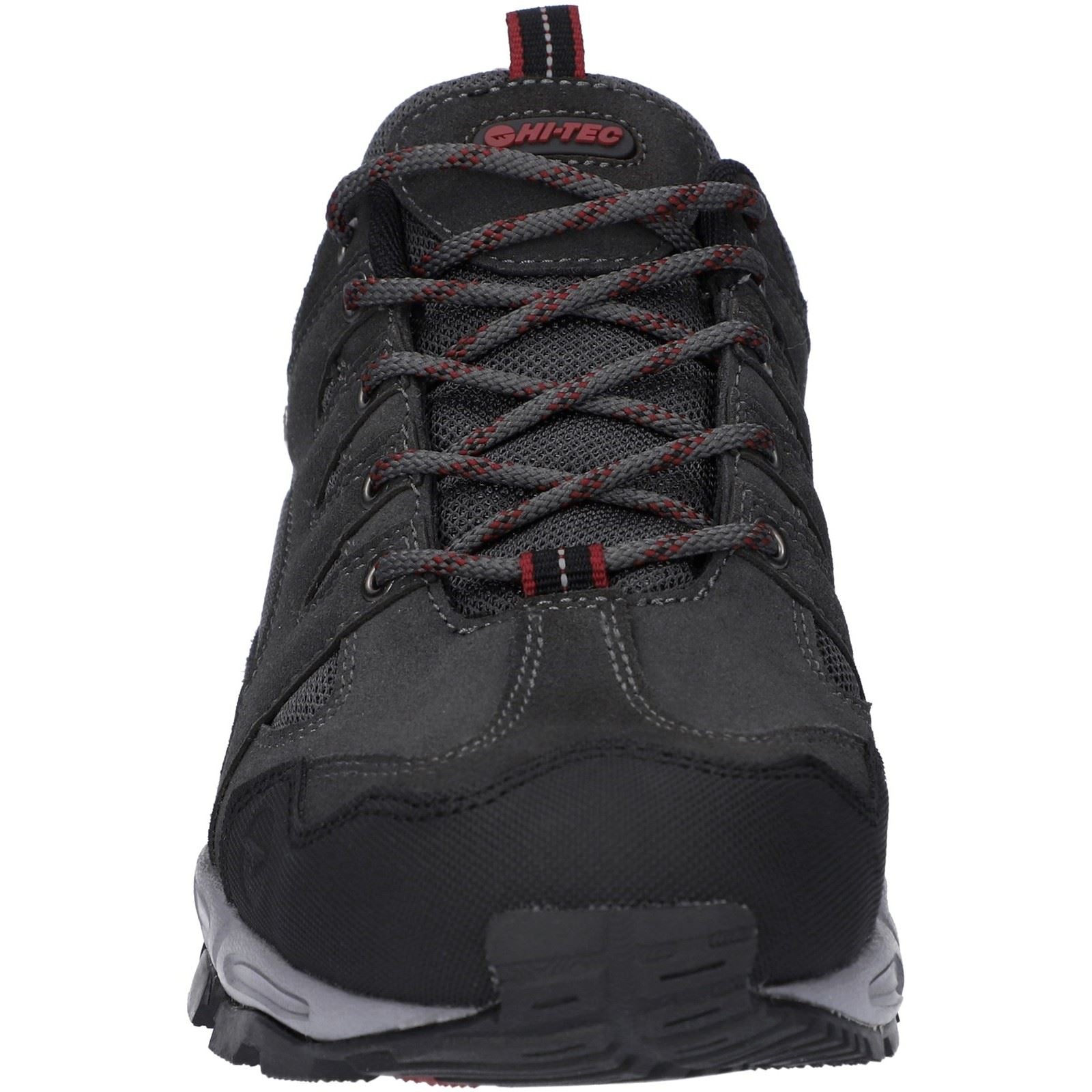 Hi-Tec Auckland Lite Herren Wanderschuhe Aus Leder In Graphitgrau/Dunkelrot