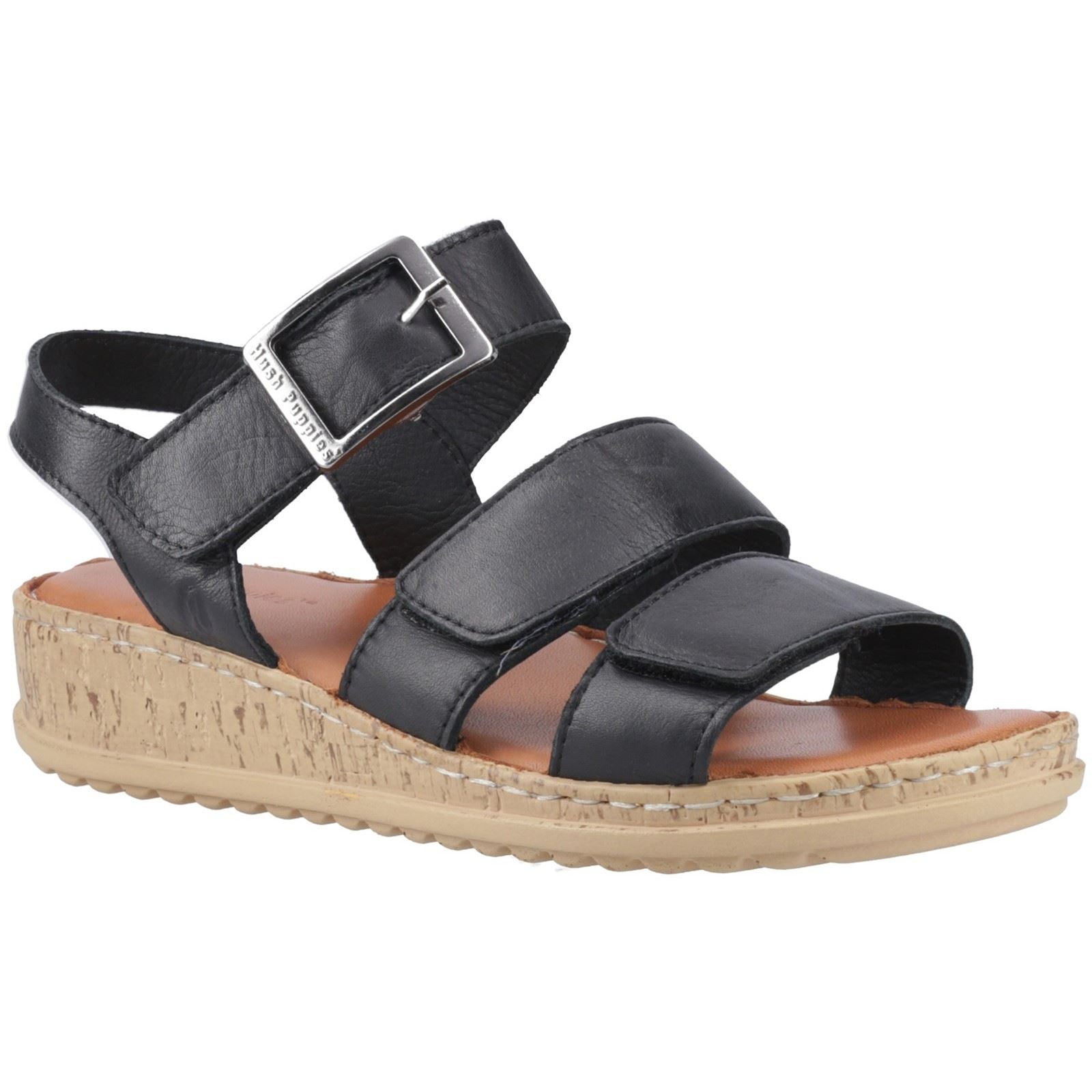 Hush Puppies Eliana Sandal Leder Damen Schwarze Sandalen