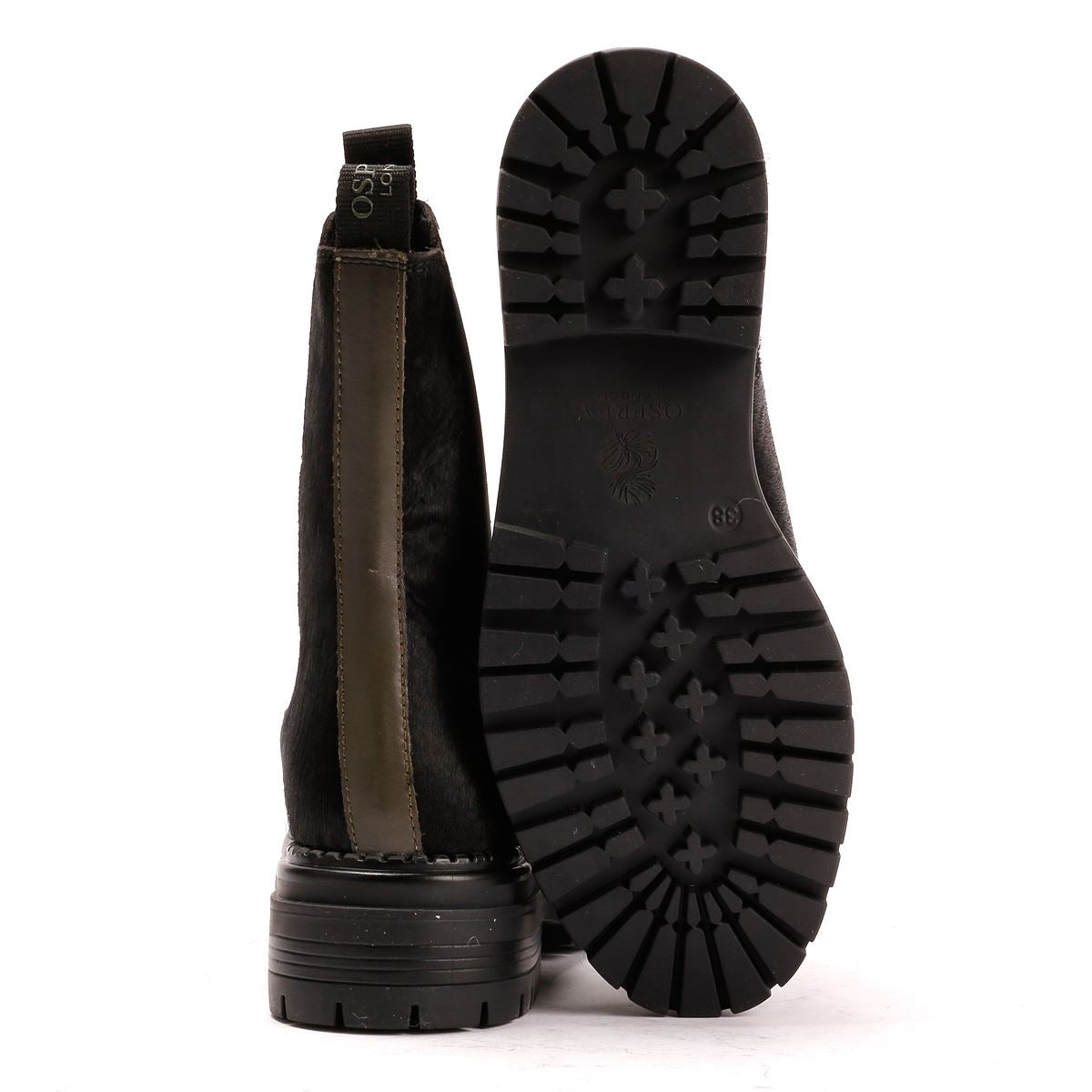 Osprey London The Hampton Chelsea Leder Damen Schwarze Stiefel