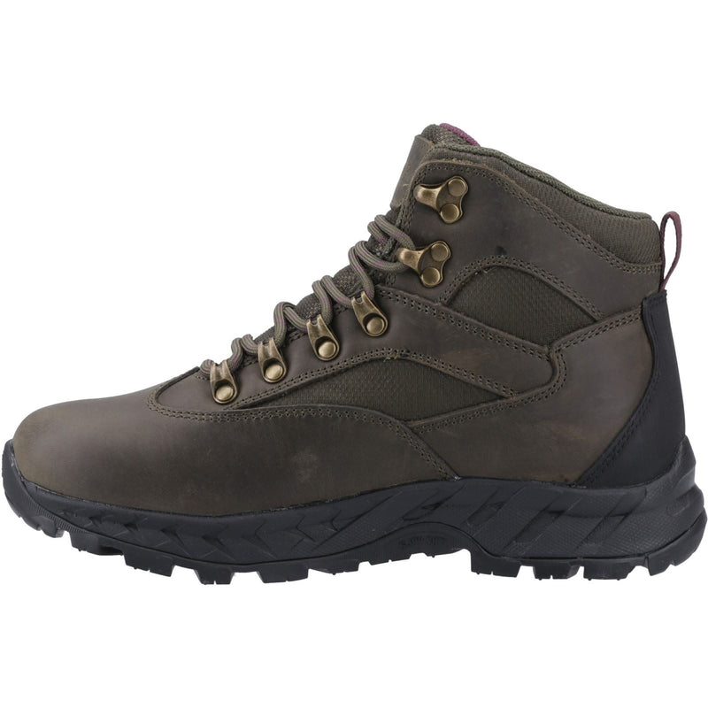 Hi-Tec Euro Trail Damen Wanderstiefel Aus Leder In Khaki