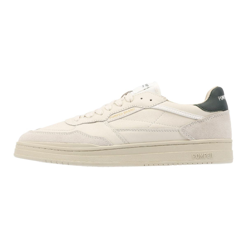 Pompeii Elan Leather Ecru Jasper Weiße Ledersneaker Für Herren