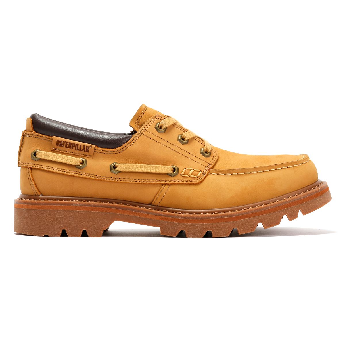 Caterpillar Colorado Boat Lo Leder Herren Gelbe Schnürschuhe