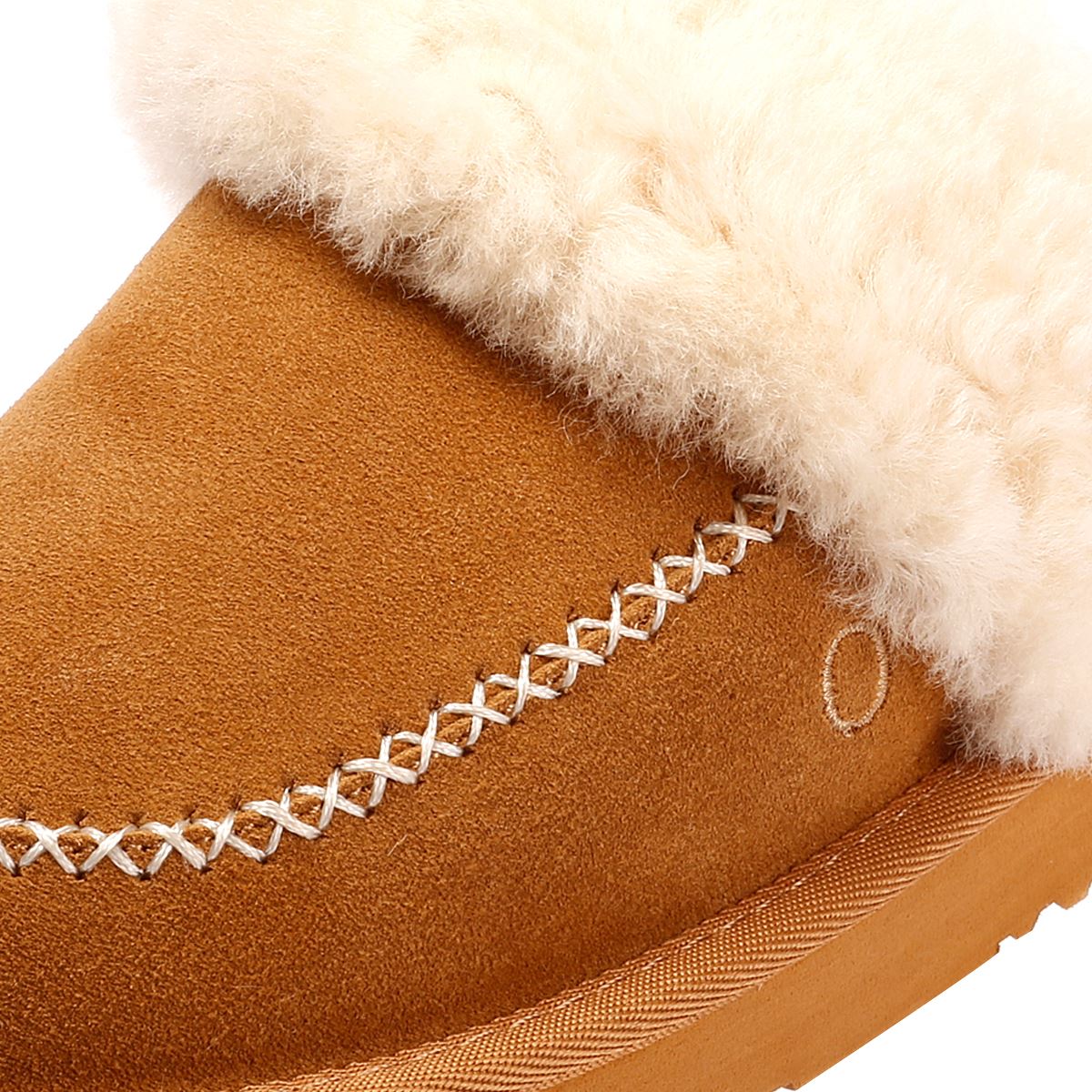 Osprey London The Celeste Wildleder Damen Braune Hausschuhe