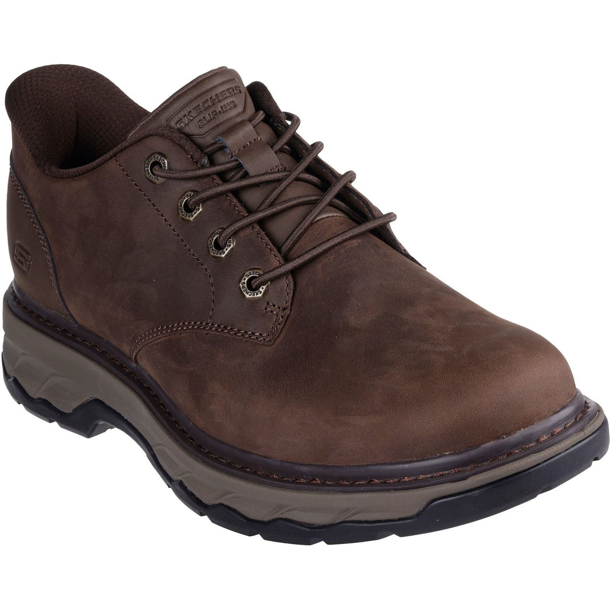 Skechers Lockett Gustav Herrenschuhe Aus Leder In Kakao Zum Schnüren
