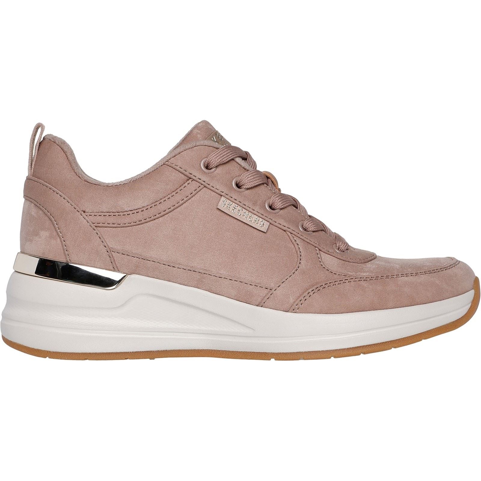 Skechers Billion 2 Prissy N Plush Textile Damen-Taupe-Sneakers