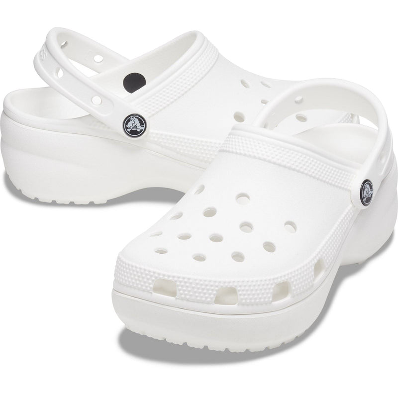 Crocs Classic Platform Damen Clogs Aus Thermoplastischem Material In Weiß