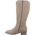 Hush Puppies Isabella Frauen Wildleder Stiefel in Taupe mit Absatz bis zum Knie