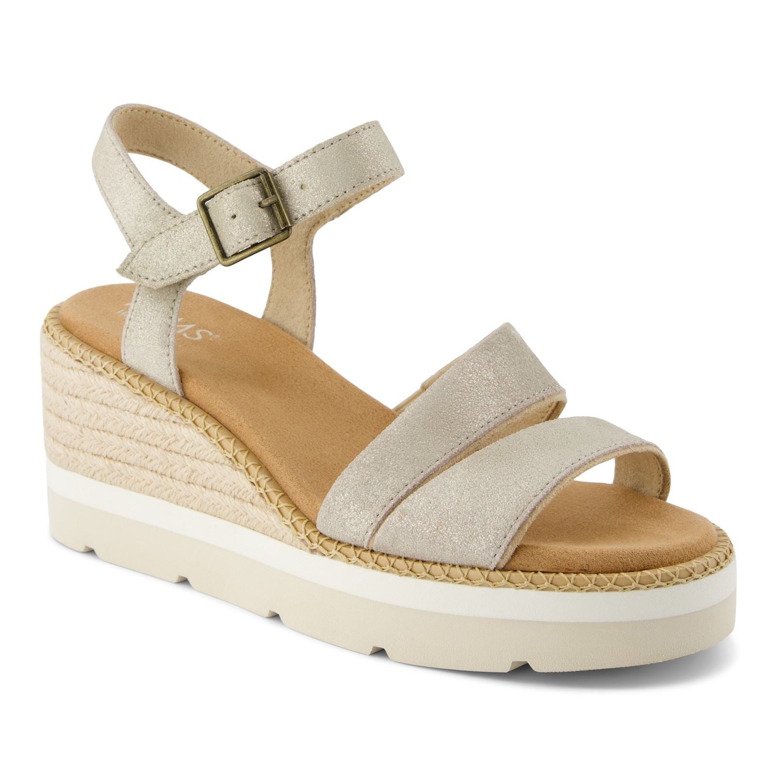TOMS Darya Damen Champagner Sandalen Aus Leder