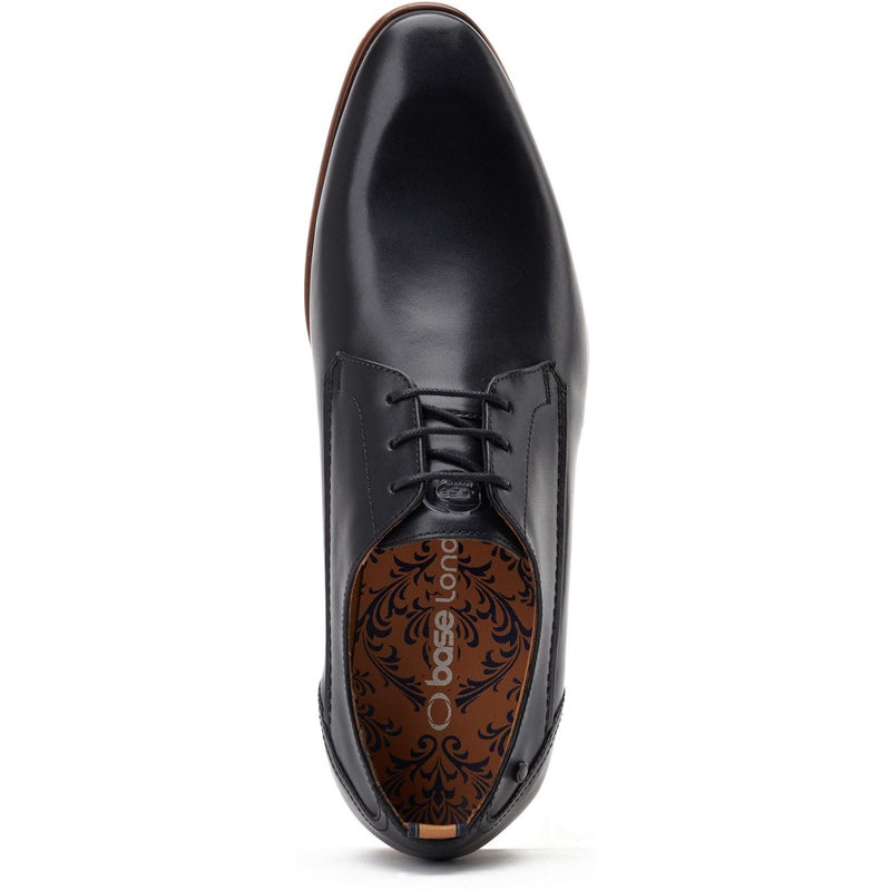 Base London Gambino Excel Herrenschuhe Aus Schwarzem Leder Mit Schnürung
