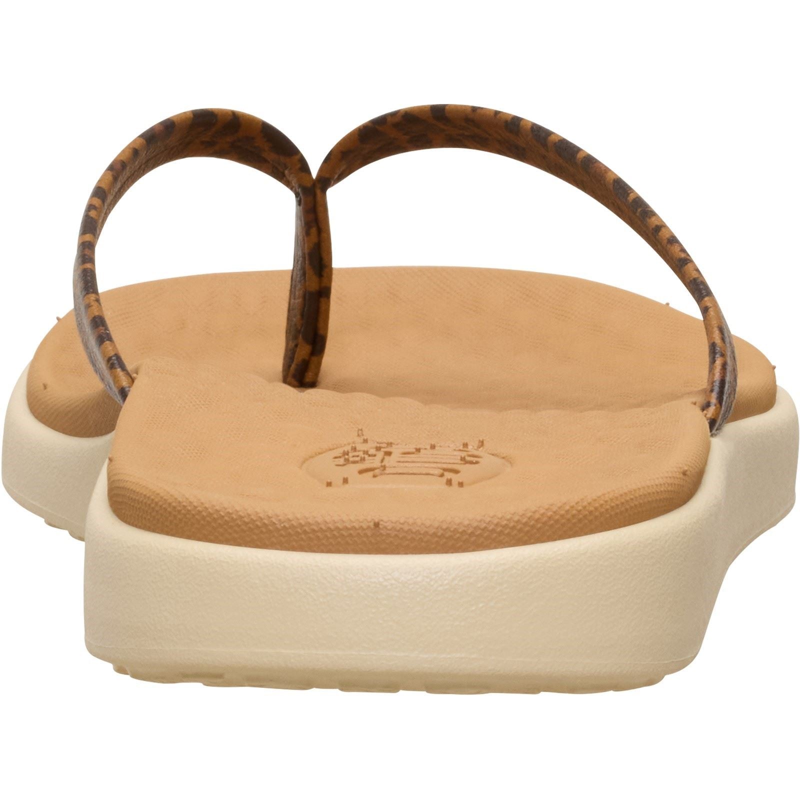 HEYDUDE Maui Breeze Polyurethan Damen Tan Leopard Flip-Flops