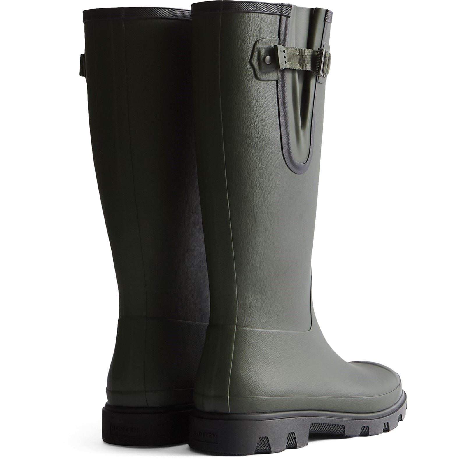 Hunter Downpour Adjustable Gummistiefel Für Damen In Dunkeloliv/Schwarz