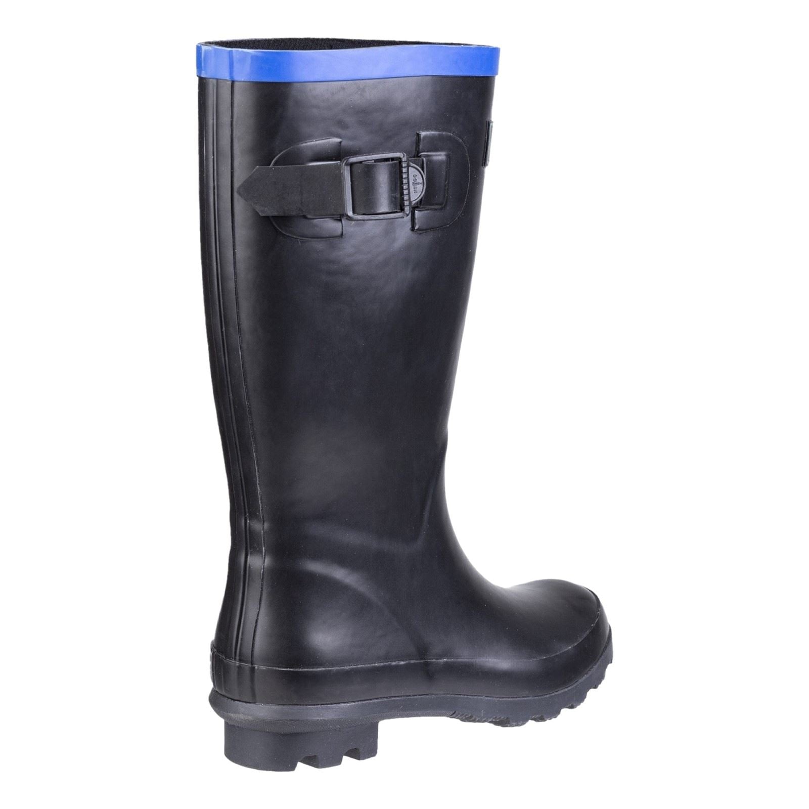 Cotswold Fairweather Gummi Unisex Kinder Schwarze Farbe/blaue Gummistiefel