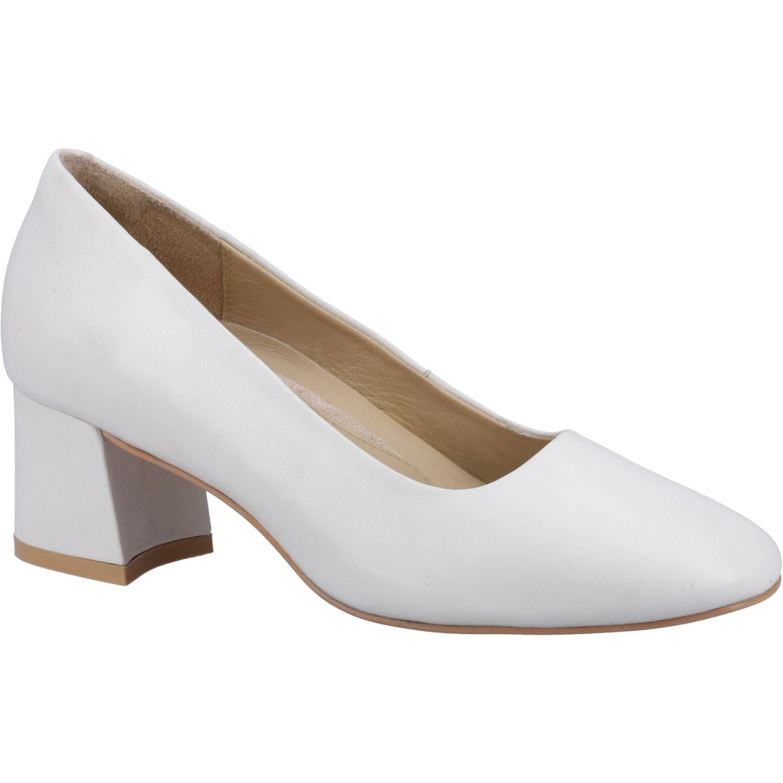 Hush Puppies Alicia Court Shoe Leder Damen Pumps In Elfenbein