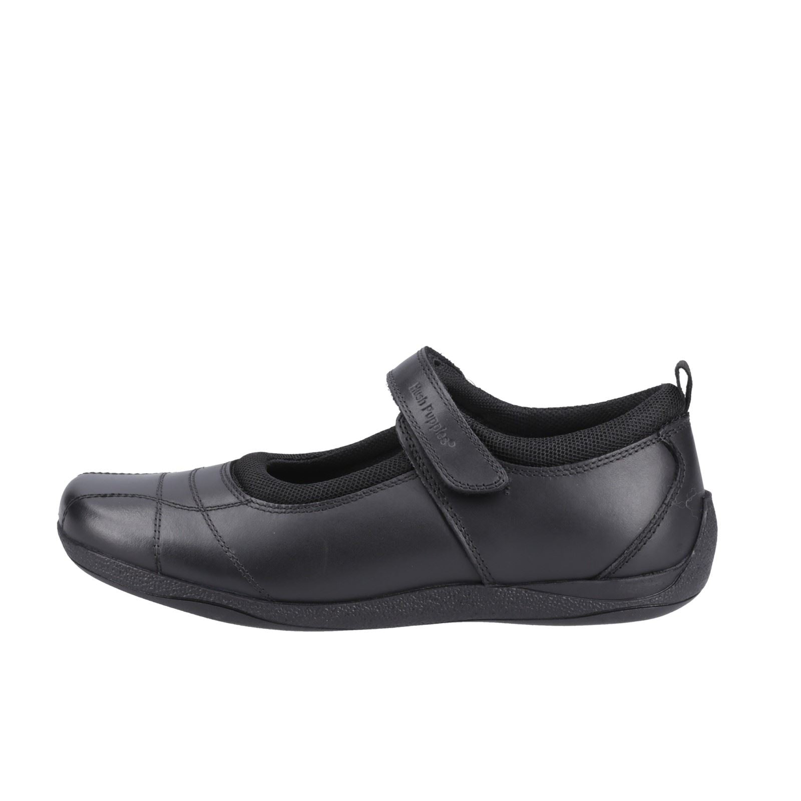 Hush Puppies Clara Senior Mädchenschuhe Aus Schwarzem Leder