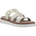 Hush Puppies Celeste Slide Damen Sandalen Aus Cremefarbenem Leder