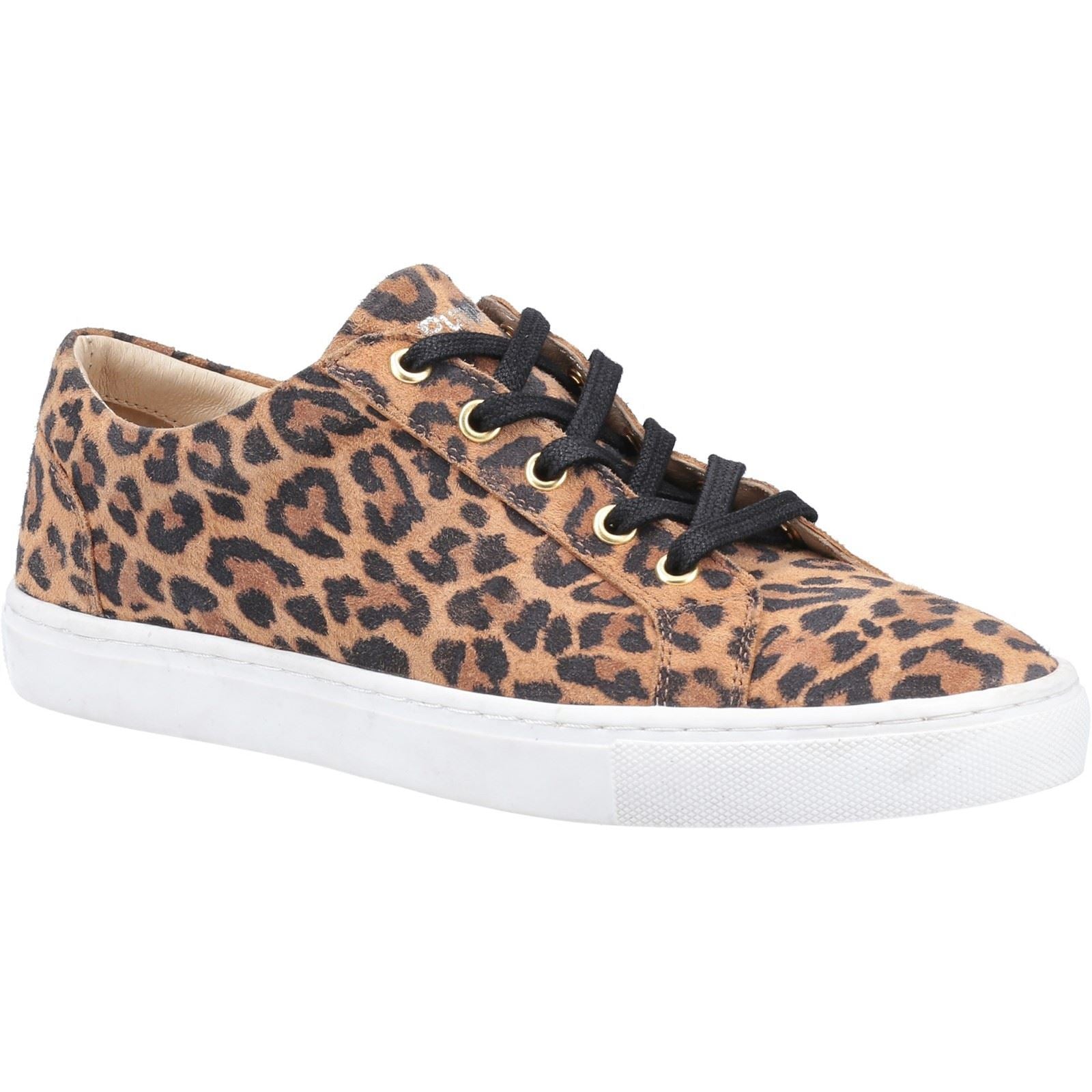 Hush Puppies Tessa Wildleder Damen Leoparden-Sneakers