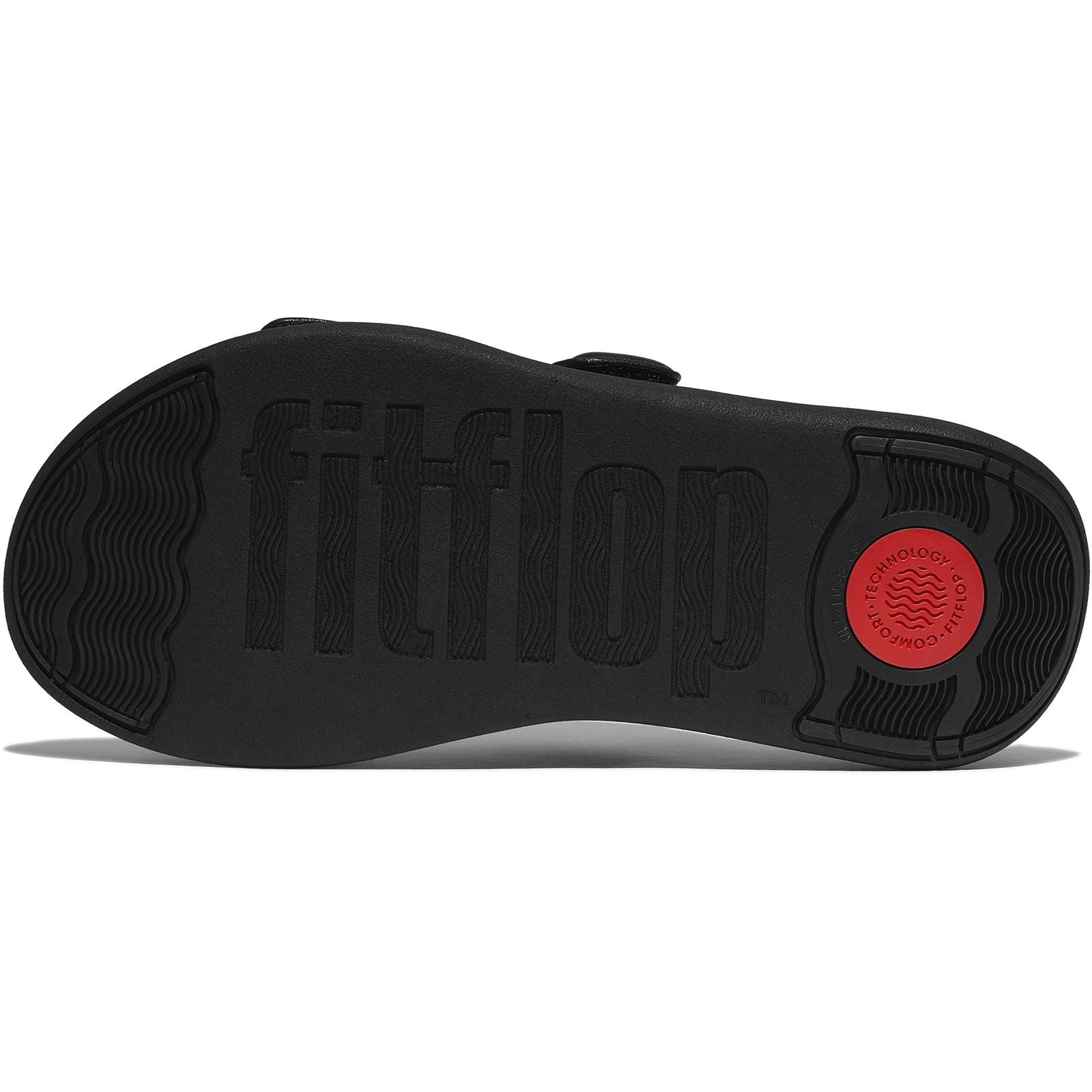 Fitflop F-Mode Go Polyurethan Damenschuhe Ganz Schwarz Sandalen