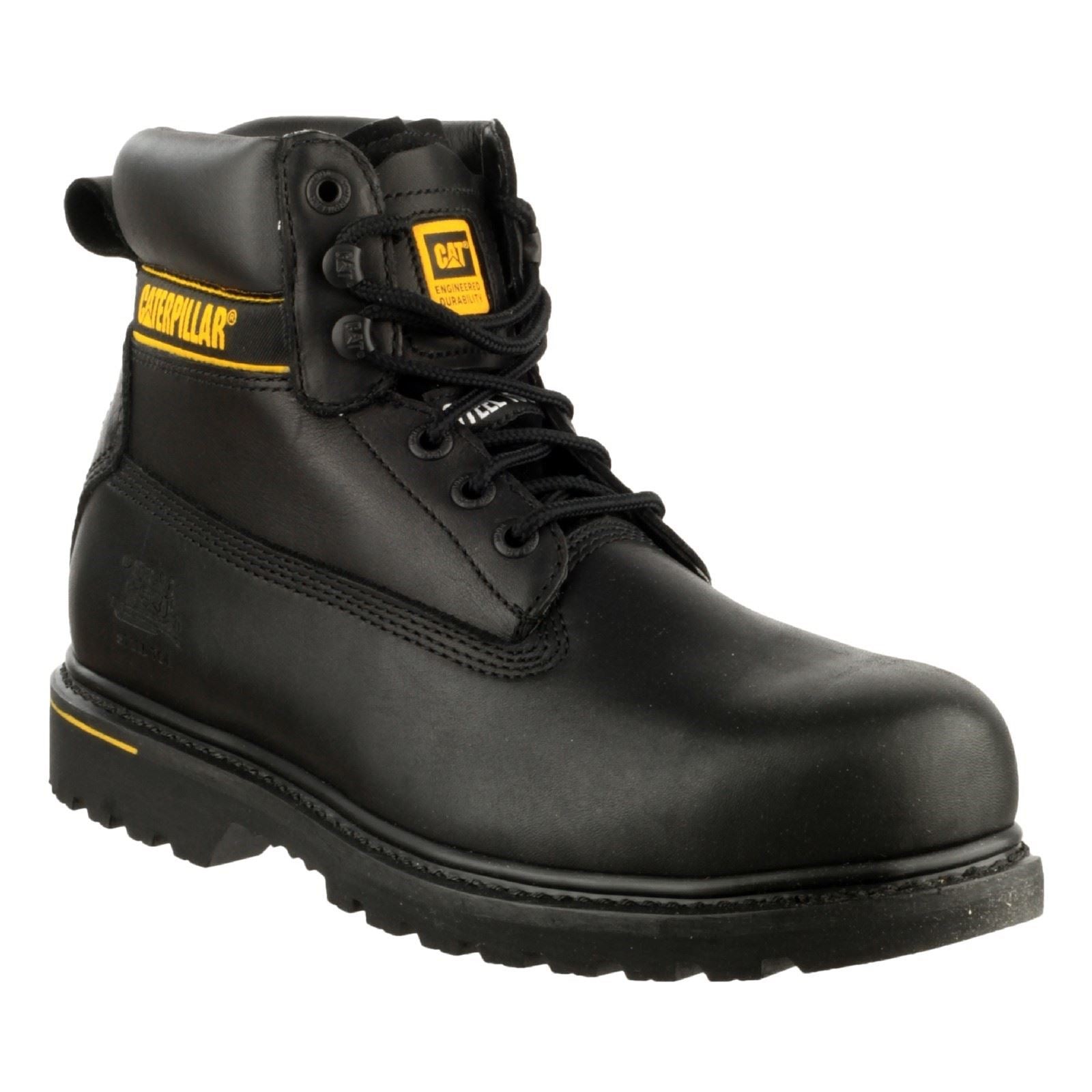 Caterpillar CatHolton S3 Leder Schwarz Sicherheitsschuhe