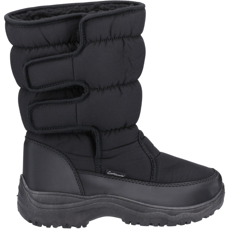 Cotswold Welland Textile Damen Schwarze Farbe Winterstiefel bis zur Mitte der Wade