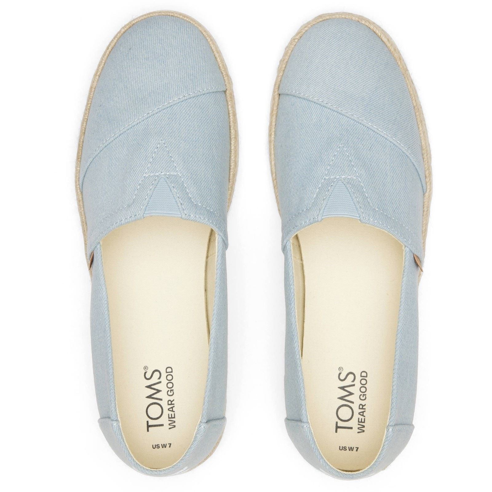 TOMS Alpargata Rope 2.0 Textil Damen Hellblaue Espadrilles