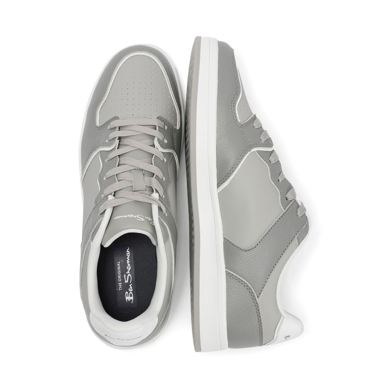 Ben Sherman Club Leder Herren Graue Turnschuhe