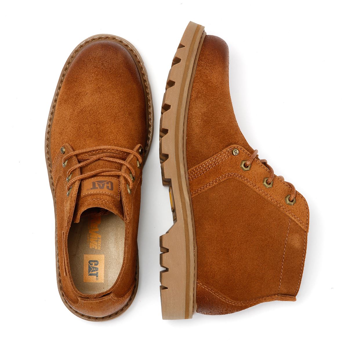 Caterpillar Grader Chukka Wildleder Herren Braune Stiefel