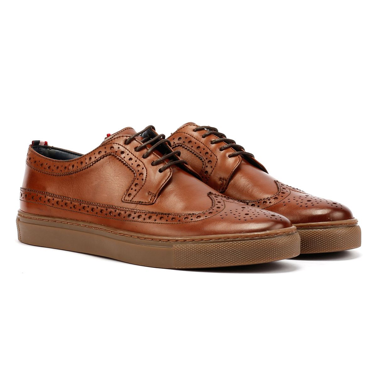 Ben Sherman Preston Leder Herren Braune Schnürschuhe