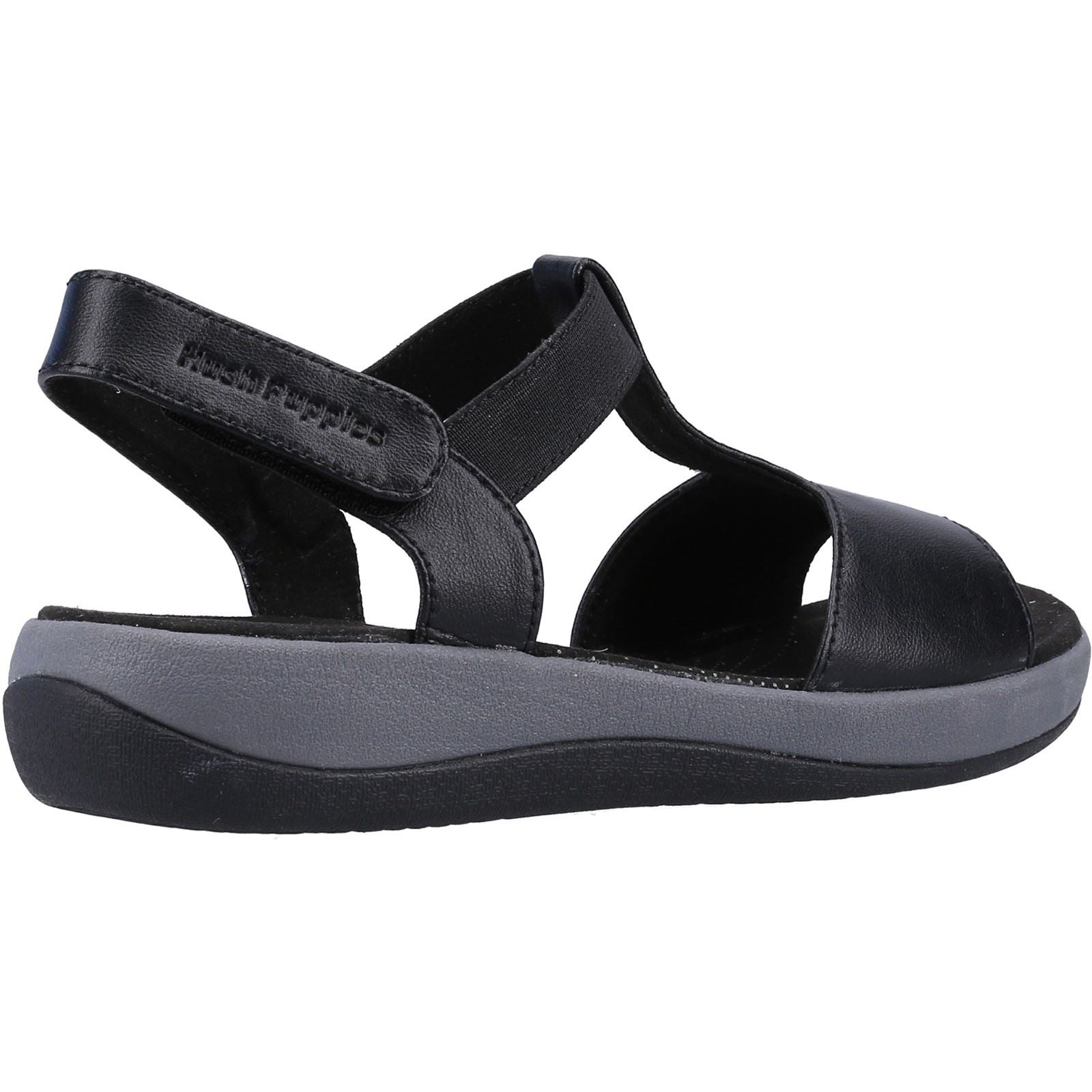 Hush Puppies Sylvie Damen Sandalen Aus Schwarzem Leder
