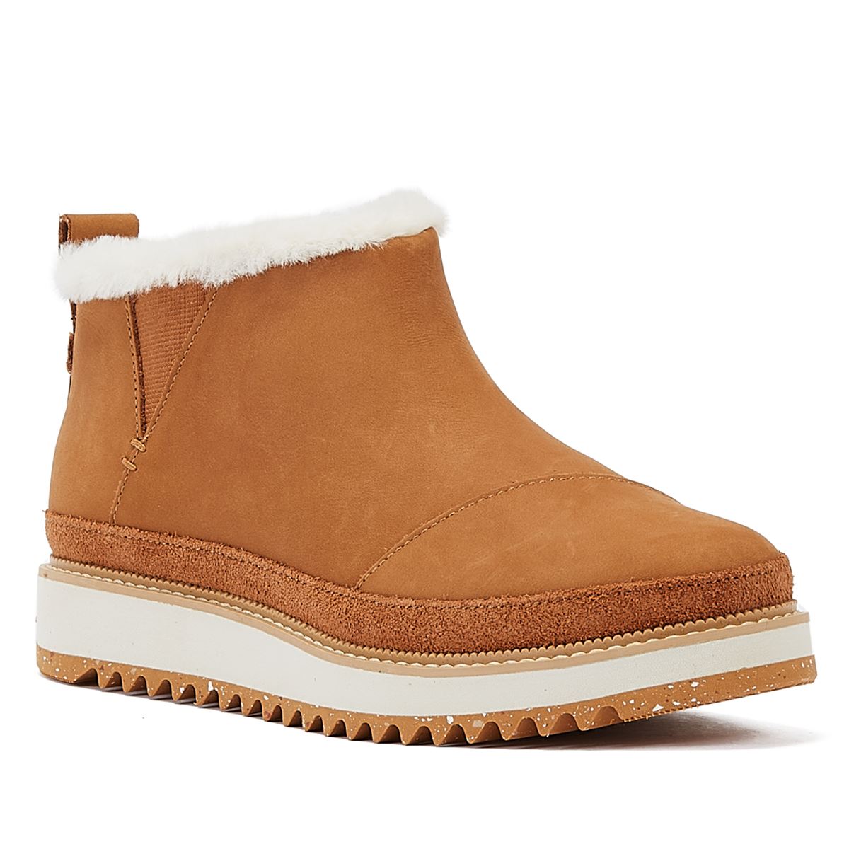 TOMS Marlo Geölte Nubuk Damenstiefel In Braun.