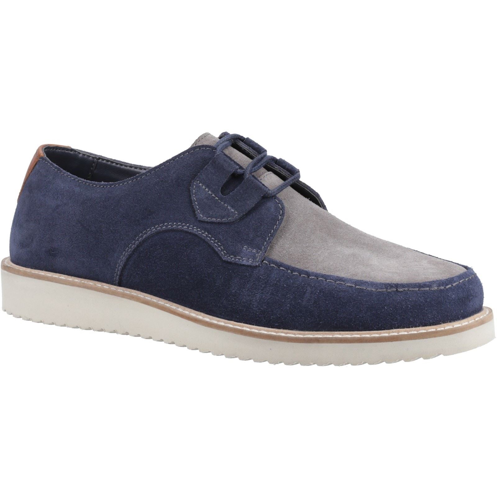 Hush Puppies Orion Herren Wildleder Schnürschuhe In Marineblau/Grau