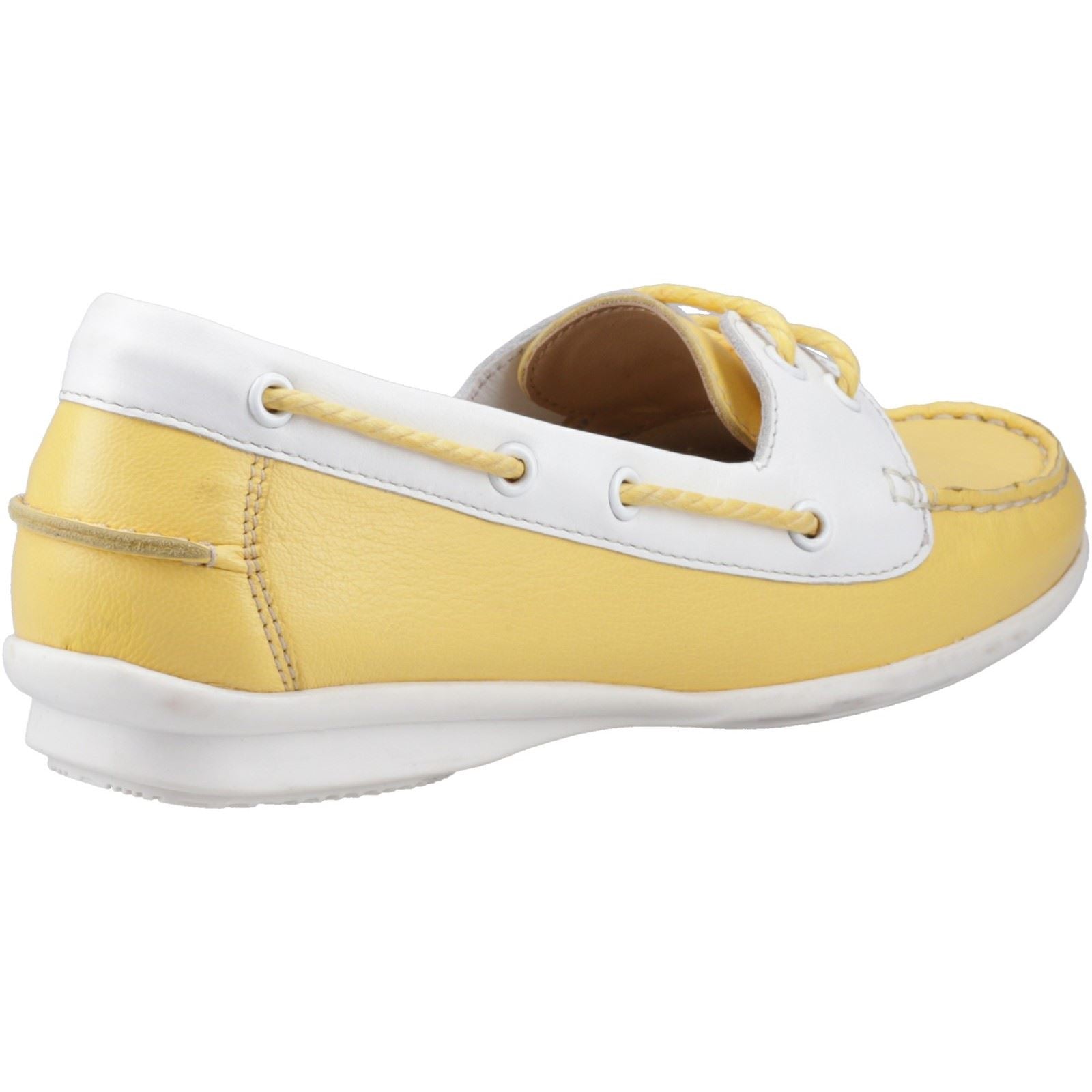 Hush Puppies Irene Damen Bootsschuhe Aus Gelbem Leder