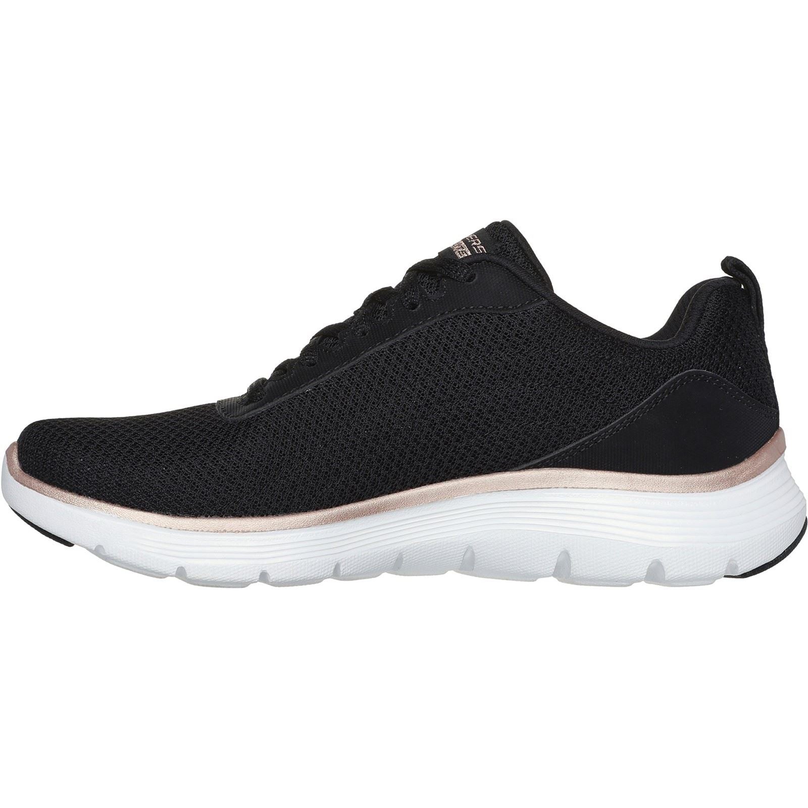 Skechers Flex Appeal 5.0 Uptake Textile Damen-Sneaker In Schwarz/Roségold