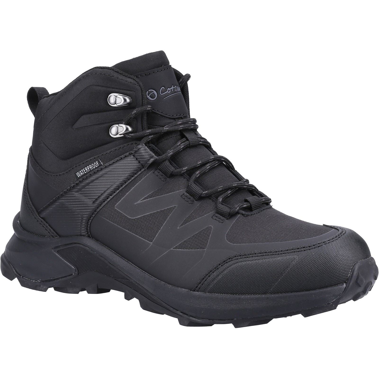 Cotswold Horton Netz Herren Schwarze Wanderstiefel