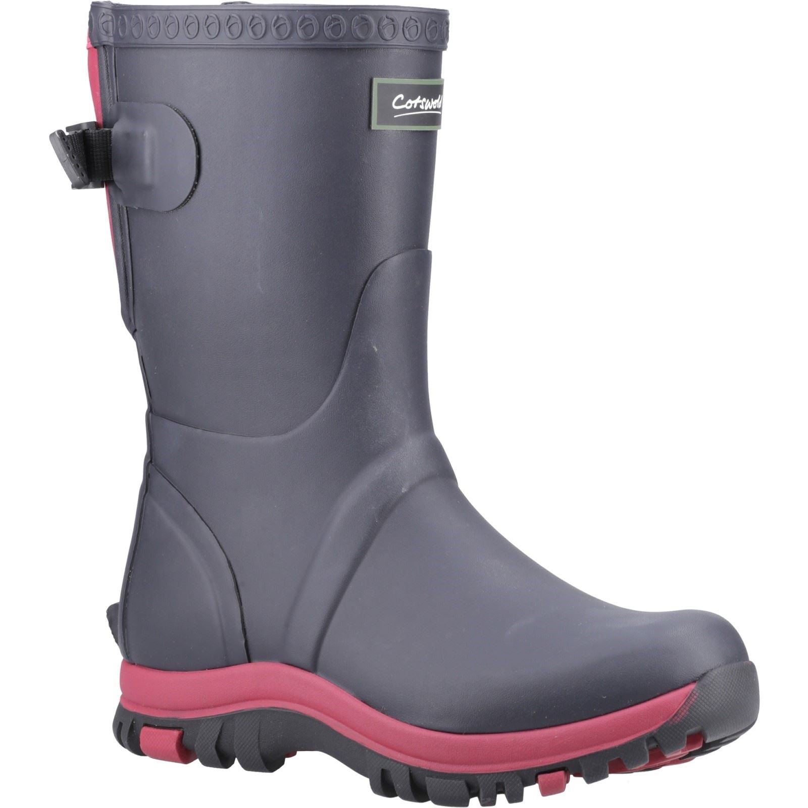 Cotswold Realm Damen Gummistiefel in Marineblau/Rosa