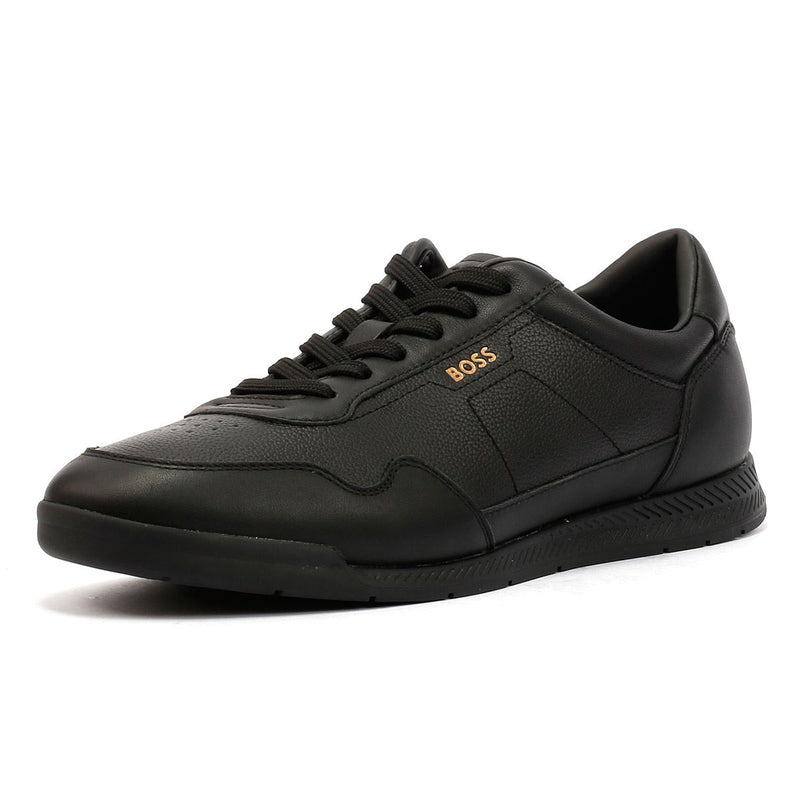 Boss Titanium Herren Schwarz Leder Sneaker