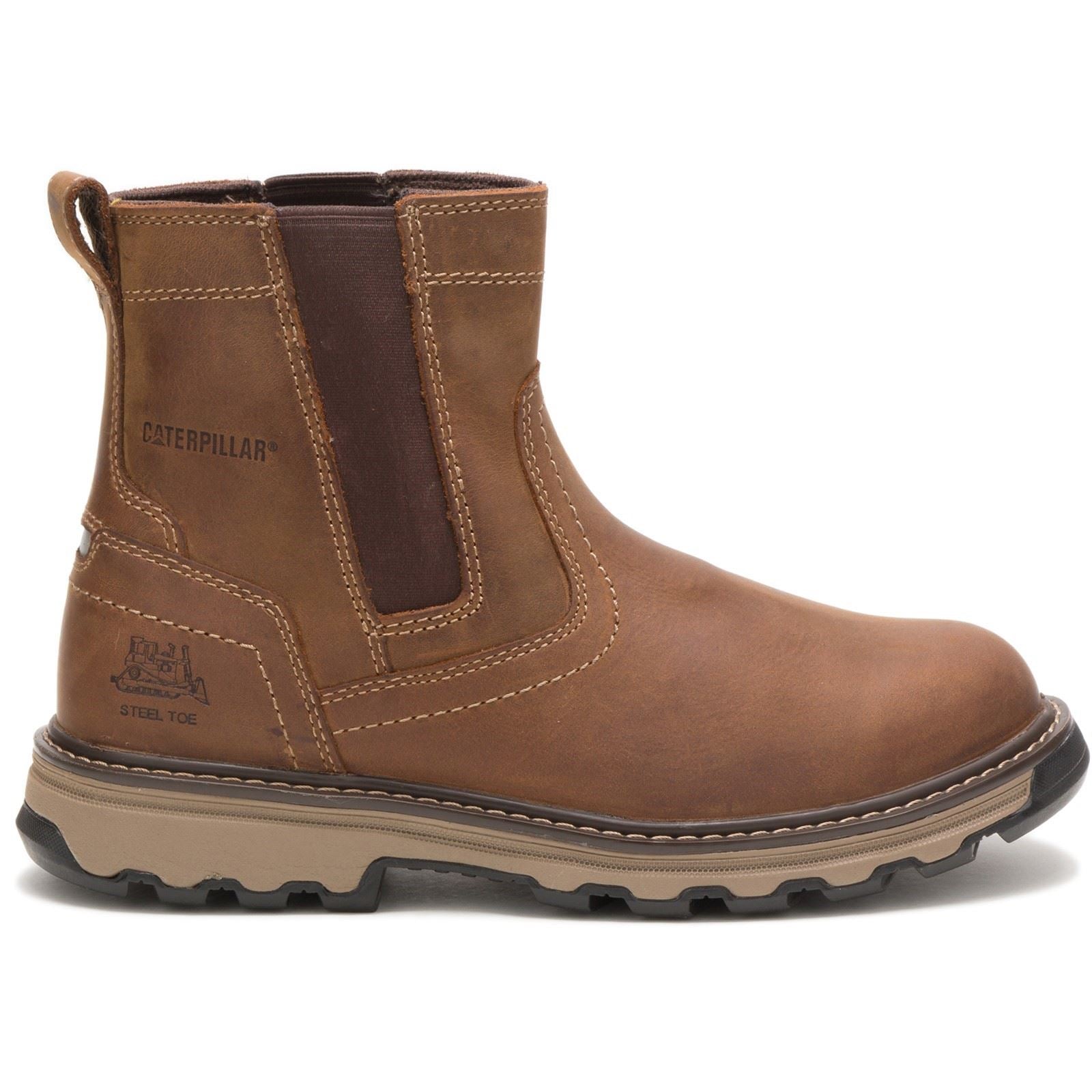 Caterpillar Pelton Leder Dunkelbeige Sicherheitsstiefel