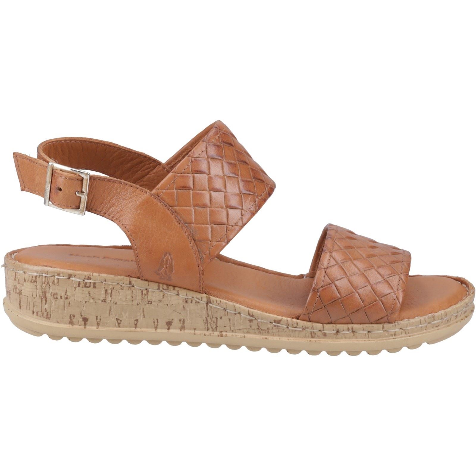 Hush Puppies Ebony Wide Fit Damen Sandalen Aus Leder In Tan