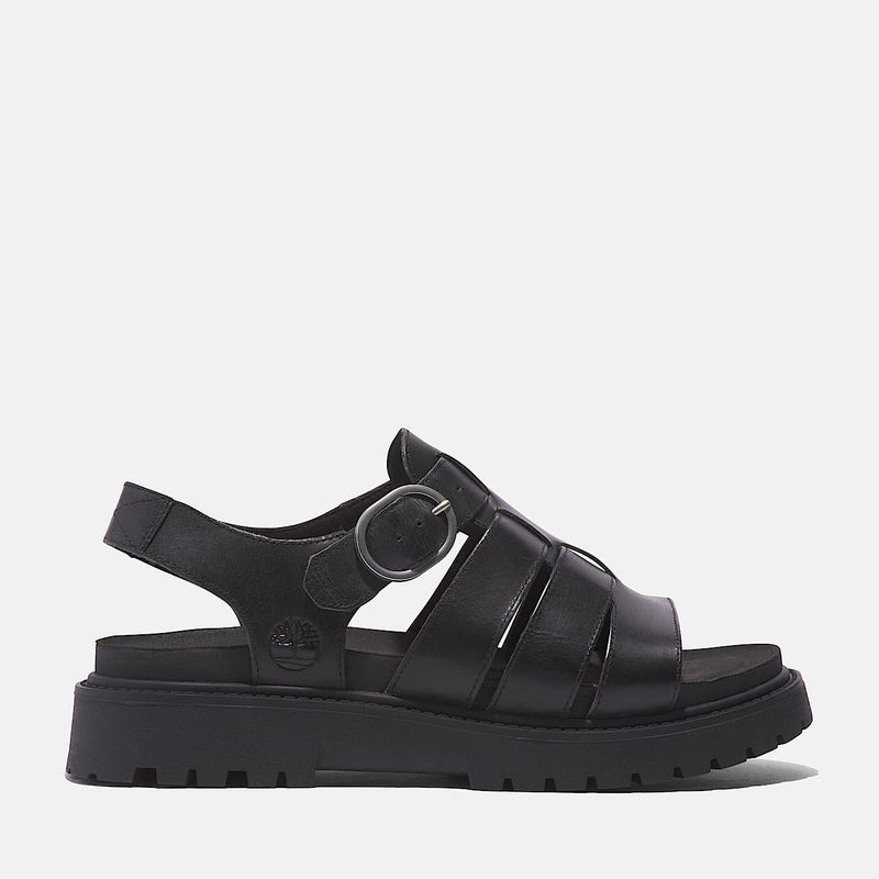 Timberland Clairemont Way Fisherman Damen Sandalen Aus Schwarzem Leder