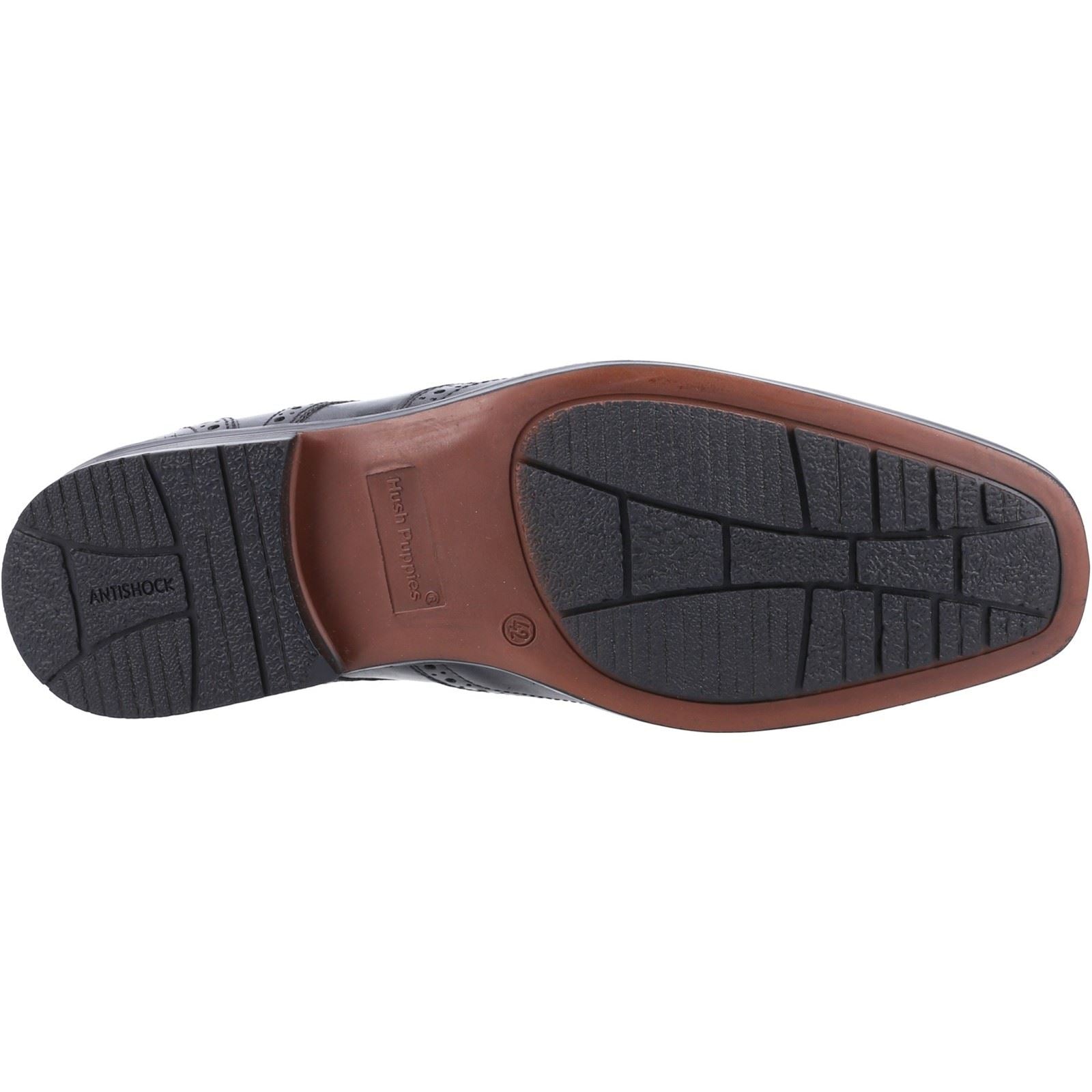 Hush Puppies Brace Brogue Herrenschuhe Aus Schwarzem Leder