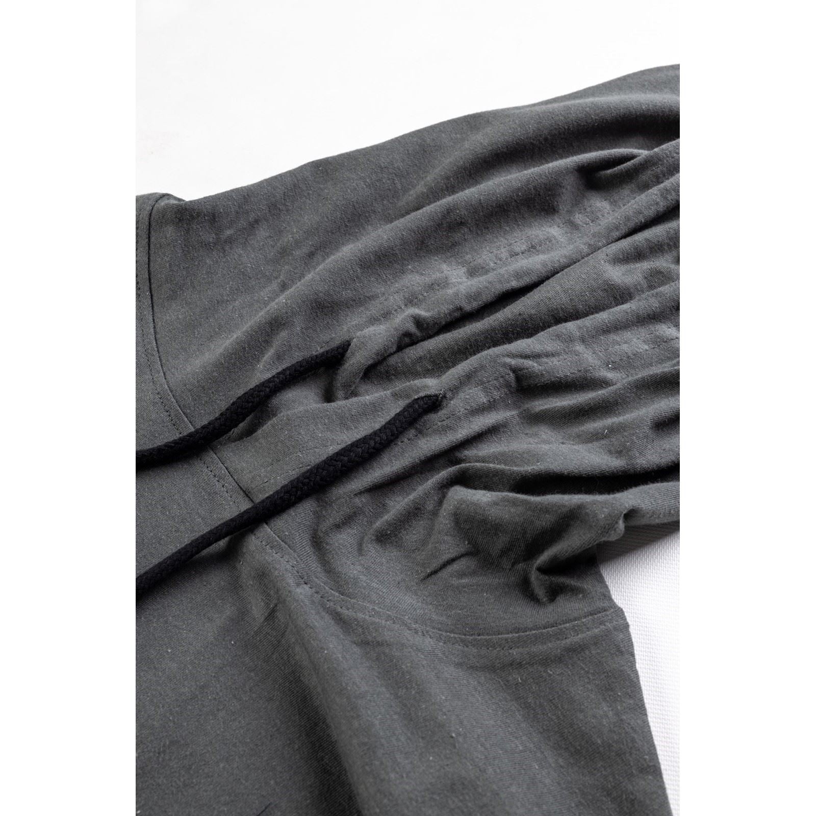 Caterpillar Hooded Long Sleeve Baumwoll Herren Graues T-Shirt