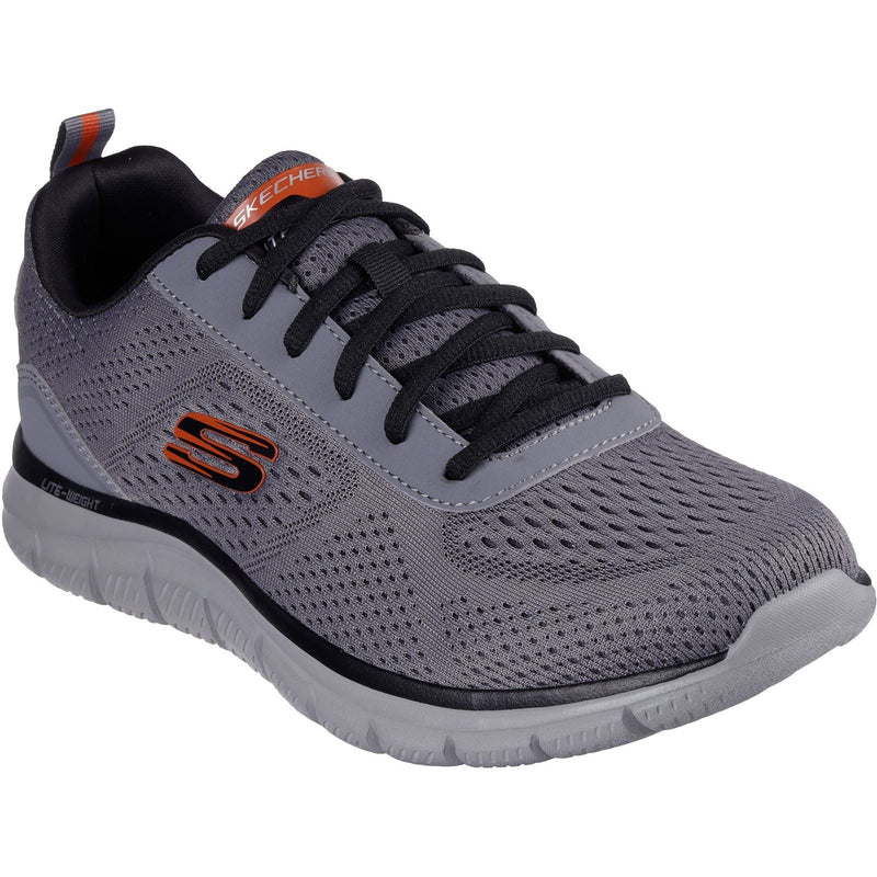 Skechers Track Leshur Herren Sneaker aus Polyester in Anthrazit/Orange
