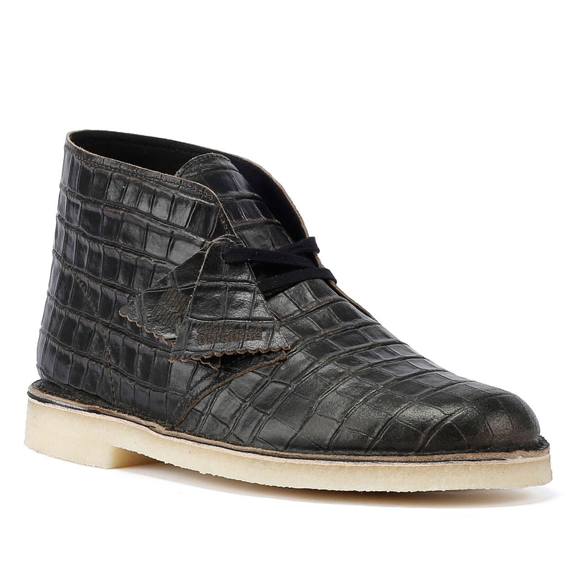 Clarks Originals Desert Harajuku Leder Herren Schwarze Stiefel