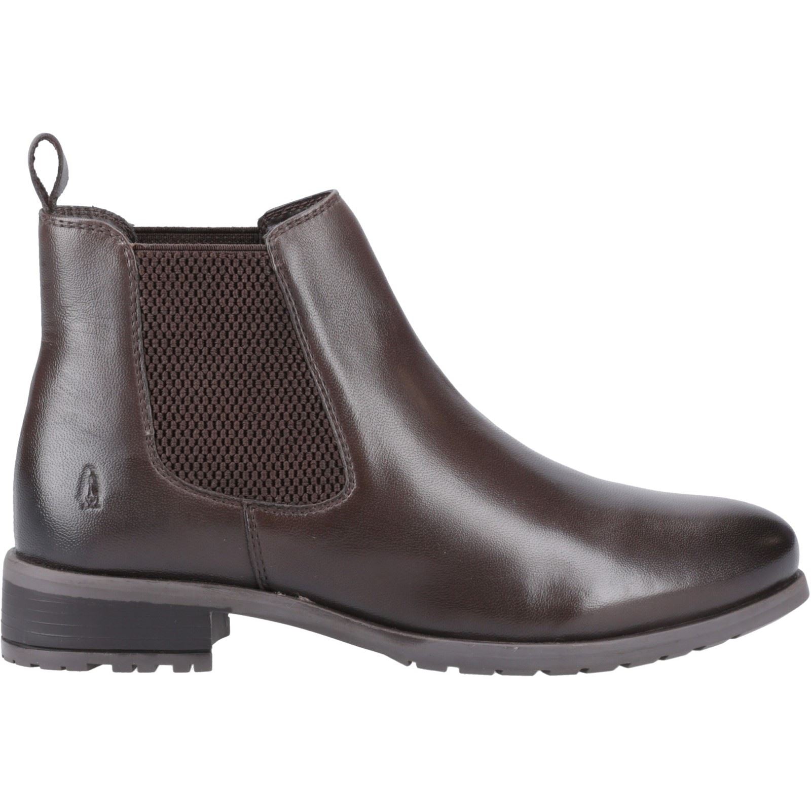 Hush Puppies Sammie Damen Chelsea Stiefel aus Braunem Leder