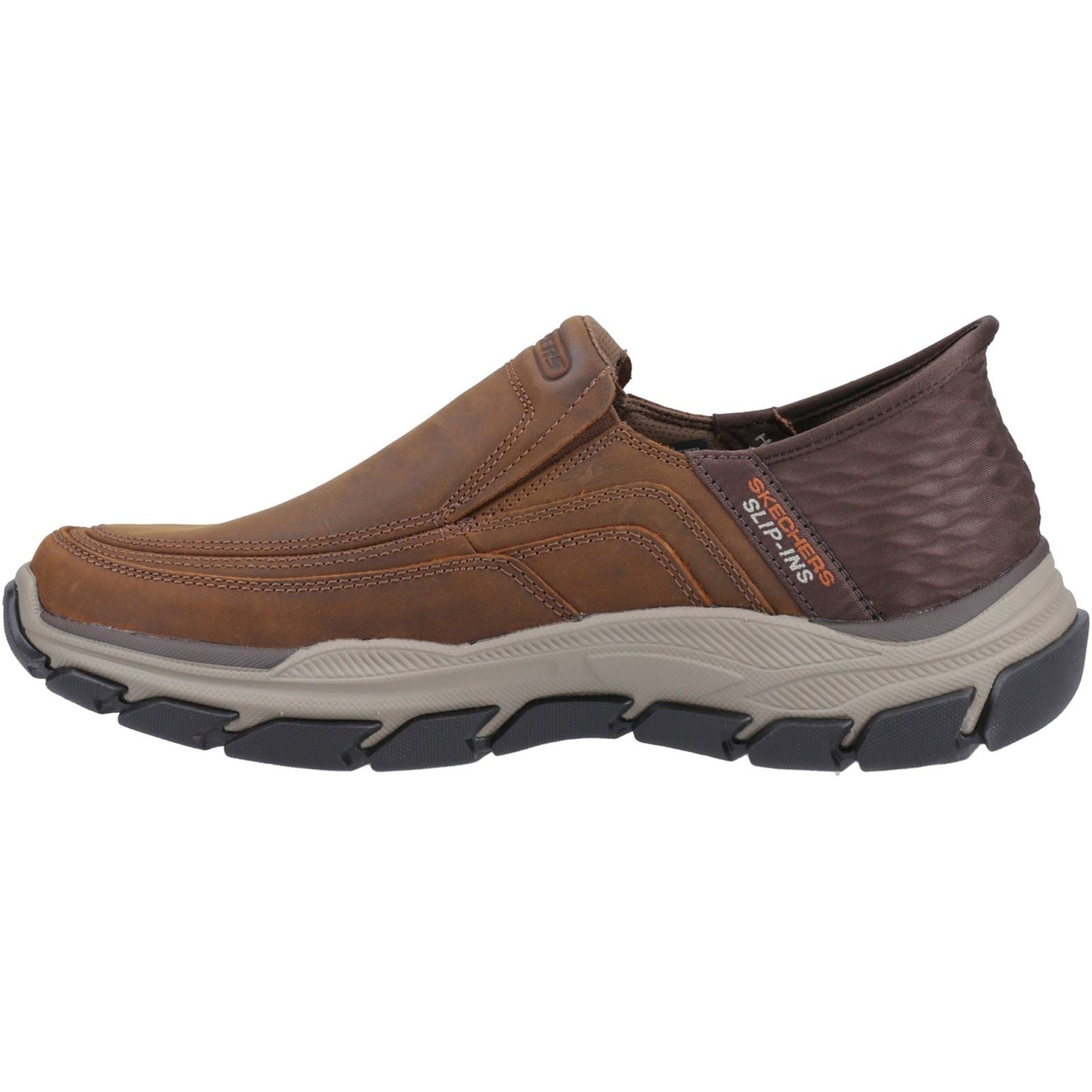 Skechers Respected Elgin Herren Mokassins Aus Dunkelbraunem Leder