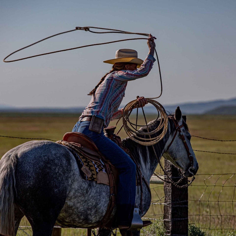 Durango Lady Rebel Pro Leder Damen Stiefeletten In Mattem Braun/Himmelblau