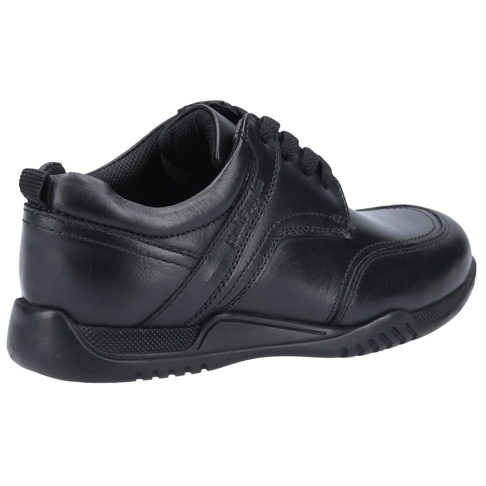 Hush Puppies Harvey Senior Die Schwarzen Schnürschuhe Für Jungen Aus Leder